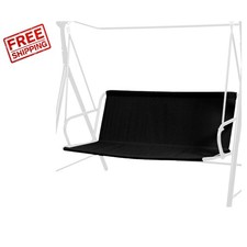 Stylish Black 3-Seat Swing Cover - Waterproof Tear-Resistant for Outdoors