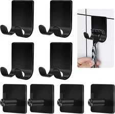 CGBE Razor Holder for Shower, 4 Packs Self Adhesive Shaver 8 Pack, Black 