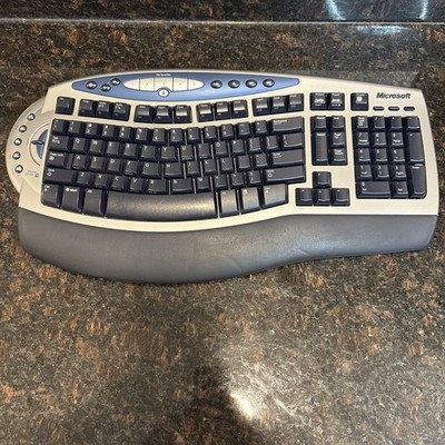 Microsoft Wireless Comfort Keyboard 1.0A Model 1027 - No Receiver- Navy Blue