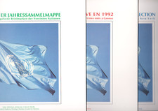 Année Complète ONU 1992 - 3 livrets officiels (Genève + Vienne + New York) Neufs
