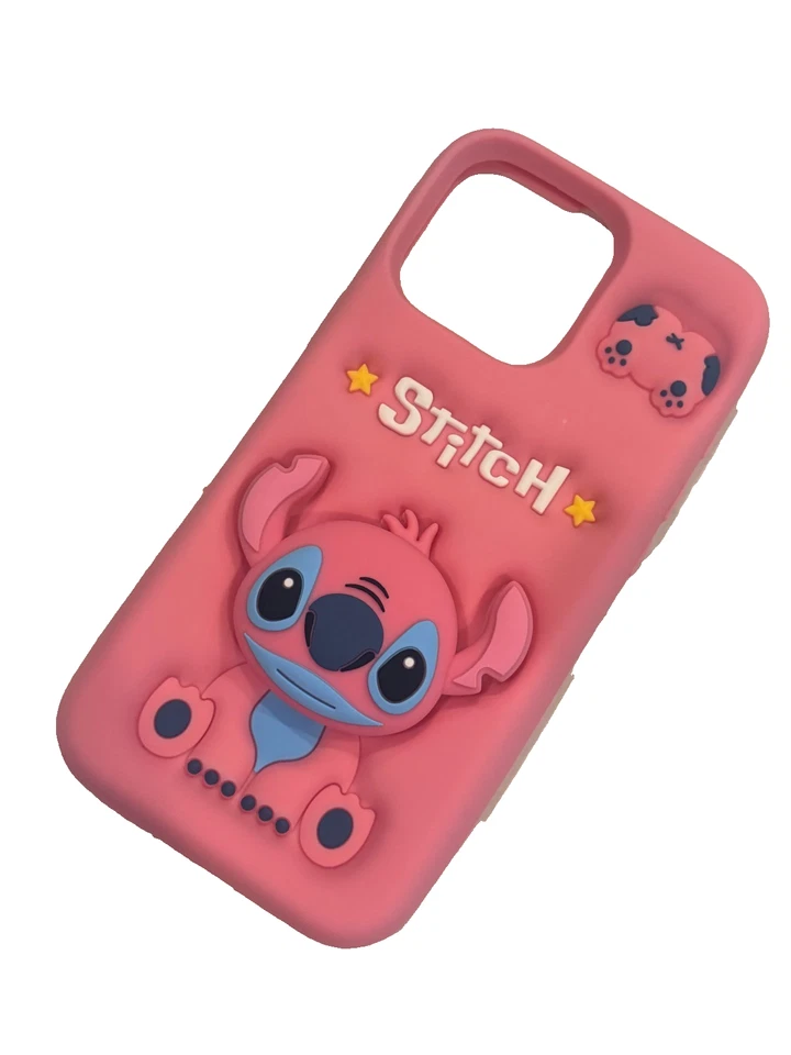 Funda de teléfono de silicona con puntada linda 3D - suave, a prueba de golpes, diseño Kawaii Foto 2 de 4