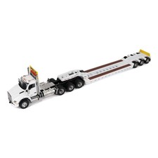 1:50 Kenworth T880 Daycab with Trail King TK120 Lowboy Trailer – White Diecast