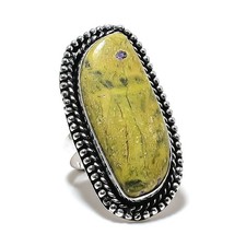 Atlantisite Gemstone Handmade 925 Sterling Silver Jewelry Ring Size 9 e126