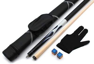 Billiard Cue Set White Fire + Quiver Cue with Bag Glove Chalk