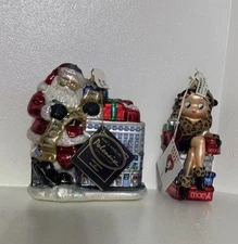 Polonaise Kurt S. Adler Christmas Ornaments Lot Of 2 Betty Boop Saks Fifth Ave