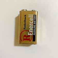 Vintage Radio Shack 9 Volt Enercell Alkaline Battery Model 23-875 Mint - Dead