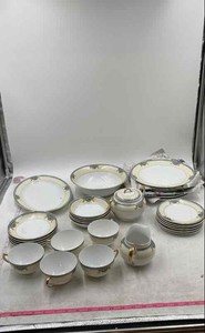 Vintage Meito China Multicolor Floral Hand Painted Serving Dinner Set