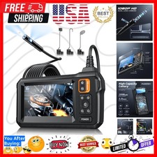 Endoscope Camera with Light, Inspection Borescope Camera with 4.3" IPS Screen...