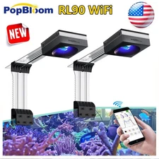 2x RL90 Led Aquarium Light Full Spectrum Reef Coral Saltwater Fish Tank with Arm
