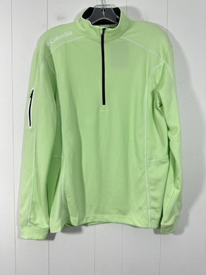 NEW Columbia Golf Key West Green Sz M Men's 1/4 Zip Mock Neck Long Sleeve Q-Zip