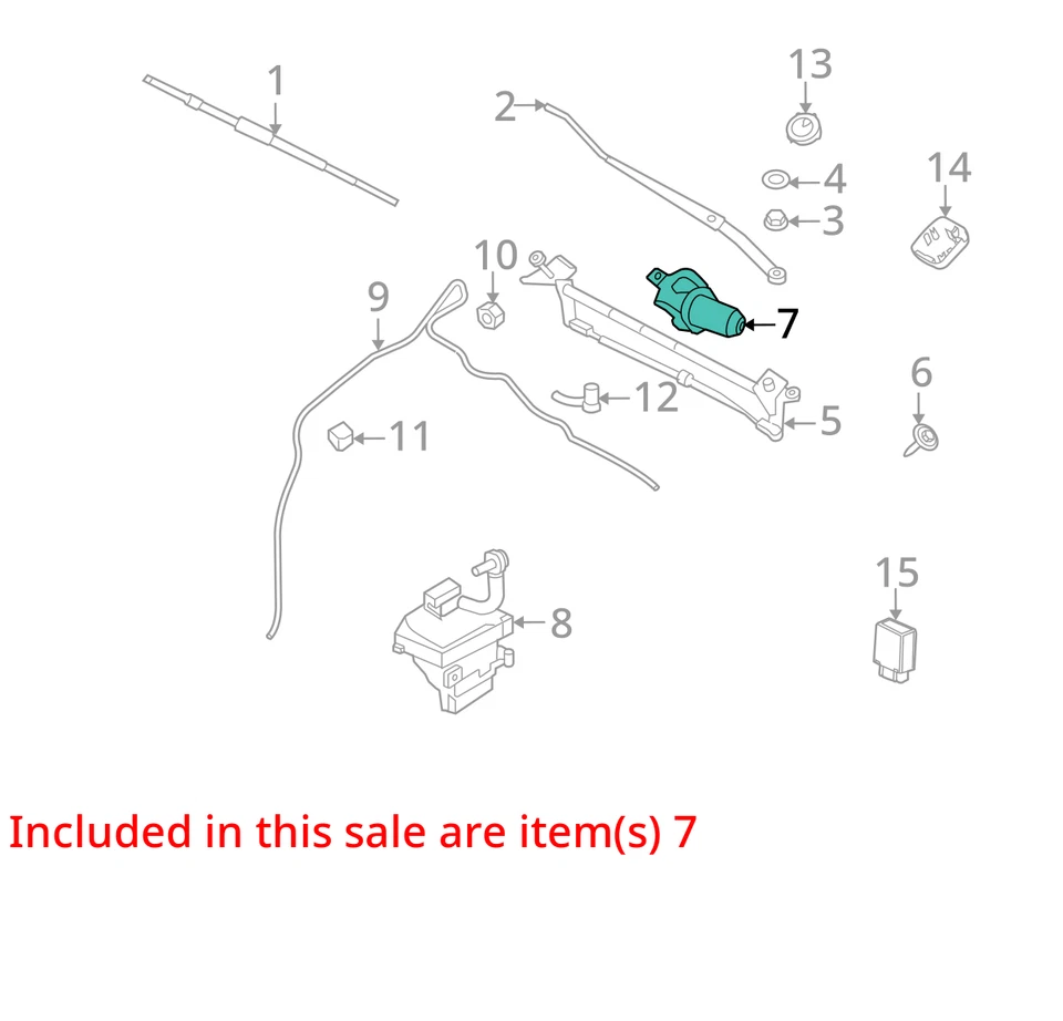 2008 Mercury Milan Front Windshield Wiper Motor OEM 124K Miles Used - Image 3 of 4