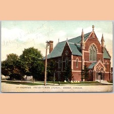 Postcard St Andrews Presbyterian Church Barrie Canada