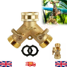 Hose Pipe Valve Splitter Quick Connector Adaptor Y-shaped Garden Tap 2 Way