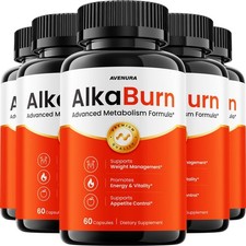 (5 Pack) AlkaBurn – Alka Burn Advanced Capsule Supplement Pills  Daily Health