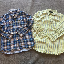 Gap Boy Size 4-5 Dress Shirt Lot 2x Pieces Winter Preppy Cowboy Western Cotton