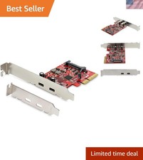 StarTech 2-Port USB 10Gbps PCIe Card, TAA, Data Only PEXUSB312C3