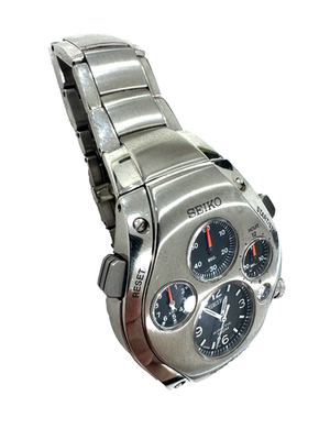 Seiko Sportura Kinetic Chronograph 9T82-0A50 Men's Watch - MINT