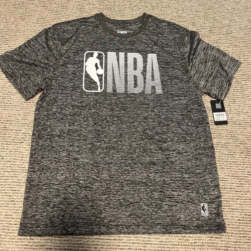 NBA Brand Logo Polyester T-Shirt - Gray Men’s XXL Basketball NWT 2XL