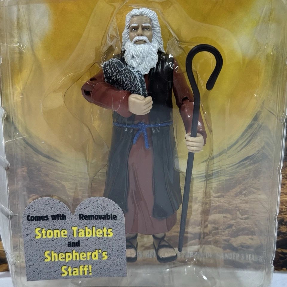 Figura de Acción Moisés Diez Mandamientos Tablas de Piedra y Bastón del Pastor NUEVO SELLADO Foto 2 de 4