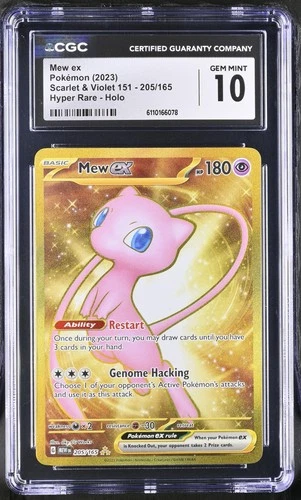 Mew ex 205/165 CGC 10 - 2023 Pokemon SV Scarlet Violet 151 Hyper Rare Gold
