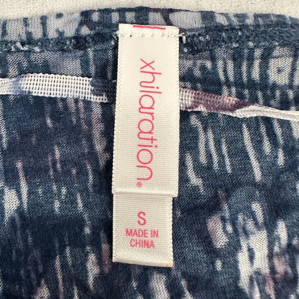 Cárdigan Xhilaration Azul Marino Frente Abierto Cascada Drapeado Ligero Talla Pequeña Foto 3 de 4