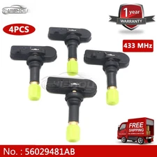 4x 56029481AB 433MHz TPMS Tire Pressure Sensor For Dodge Ram 1500 Jeep Commander