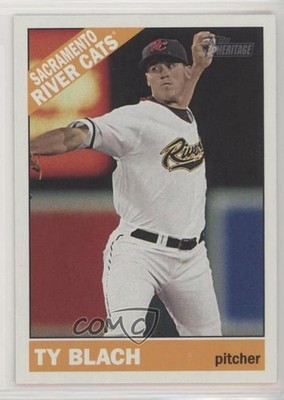 2015 Topps Heritage Minor League Edition Gum Damage Back Ty Blach #26 0c6