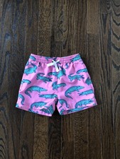 Chubbies Boys 3T The Lil Glades Pink Alligator Classic Lined Swim Trunks
