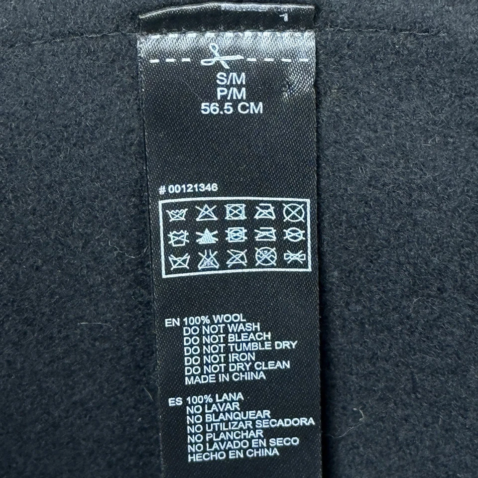 Sombrero 100% Fieltro Lana Flojo Ala Ancha Clásico Negro Sólido Boho Western Foto 4 de 4