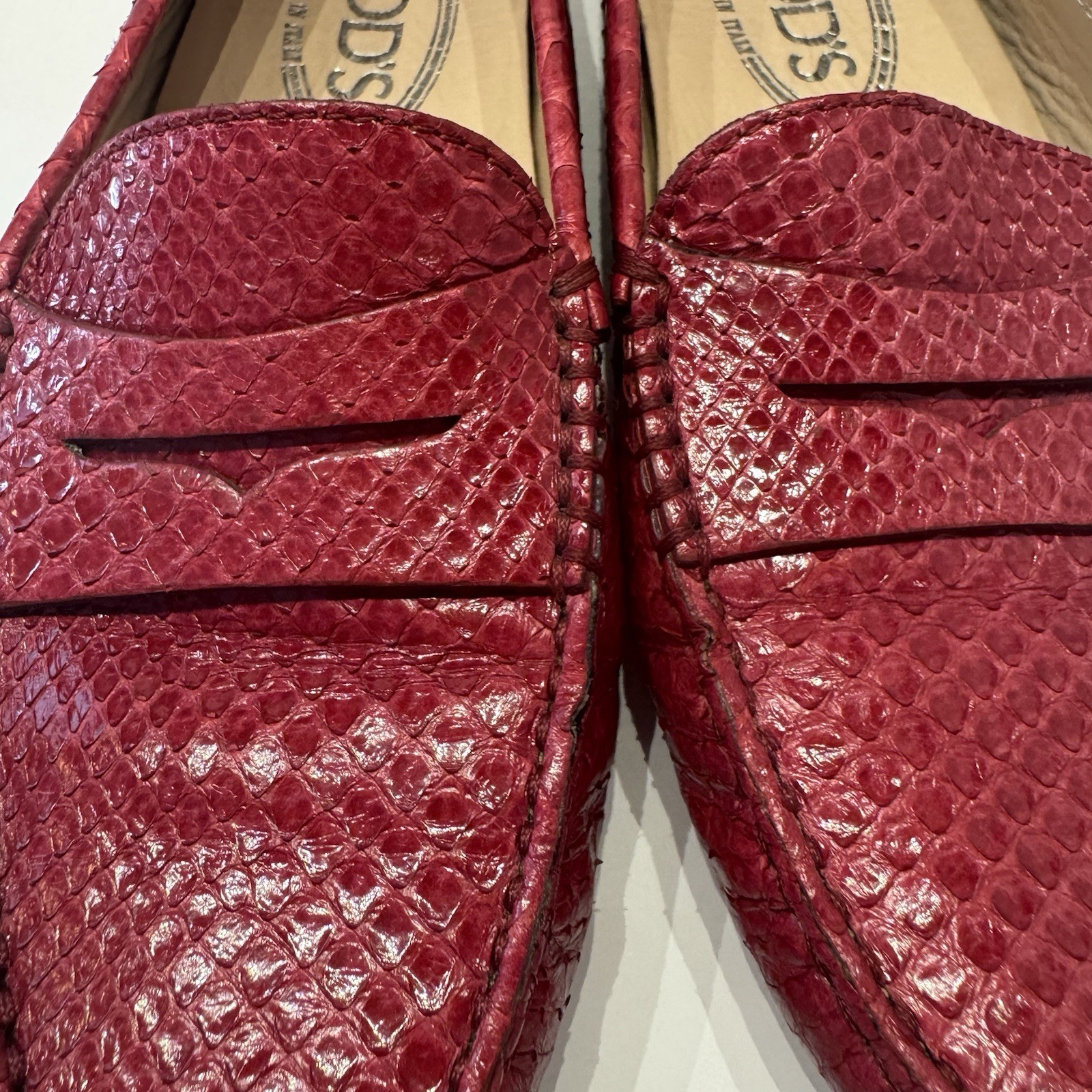 Rare Genuine Python Tod’s Gommino Loafers Size 35… - image 19