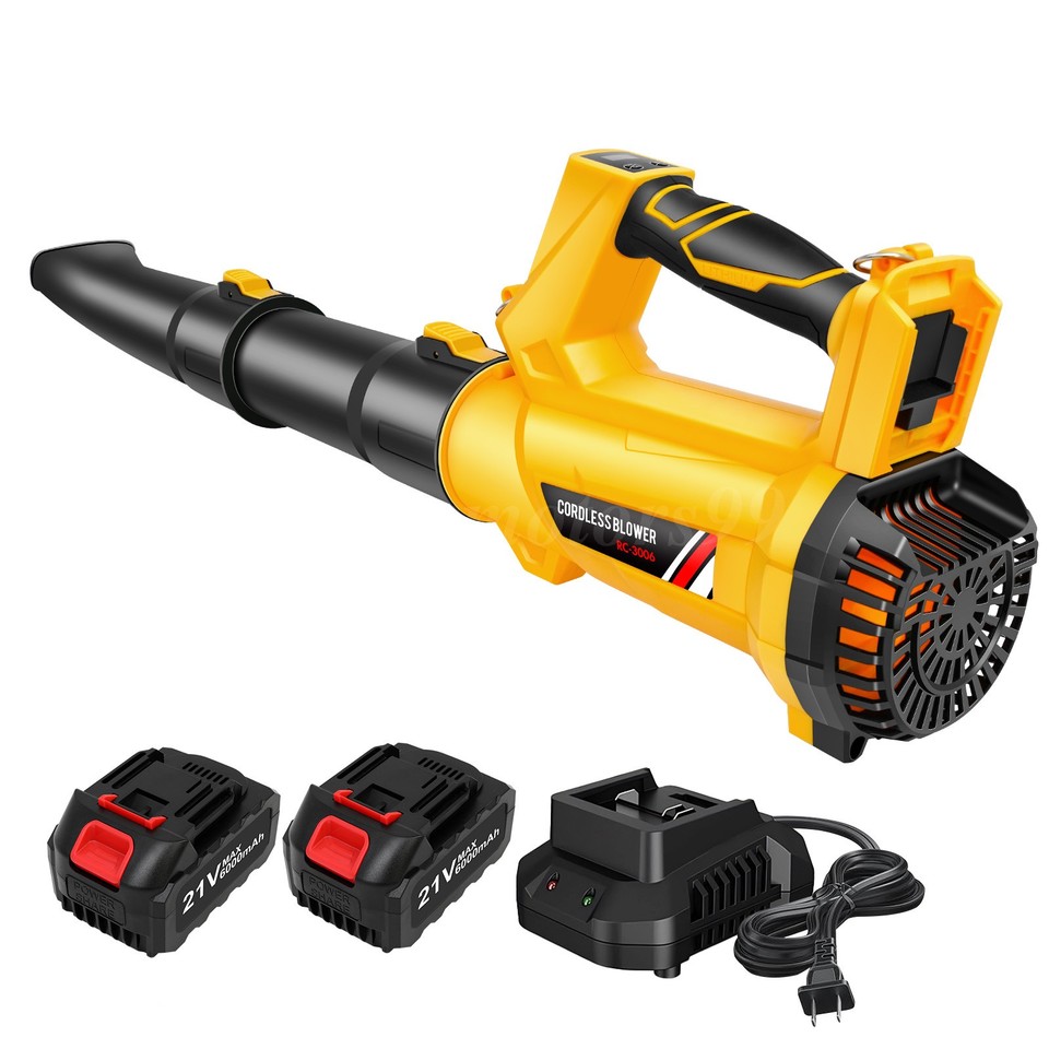 Cordless Leaf Blower - 36000 RPM, 1000W, 2 Batteries & Charger Included, Handheld