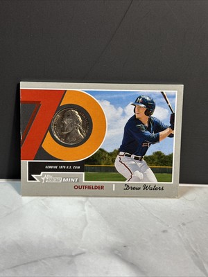 2019 Topps Heritage Minor League Drew Waters 1970 Mint Coin /99