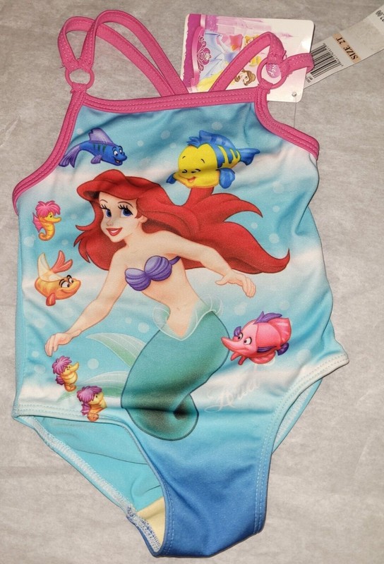 NWT Little mermaid Swimming suit 1 piece size 2t NEW