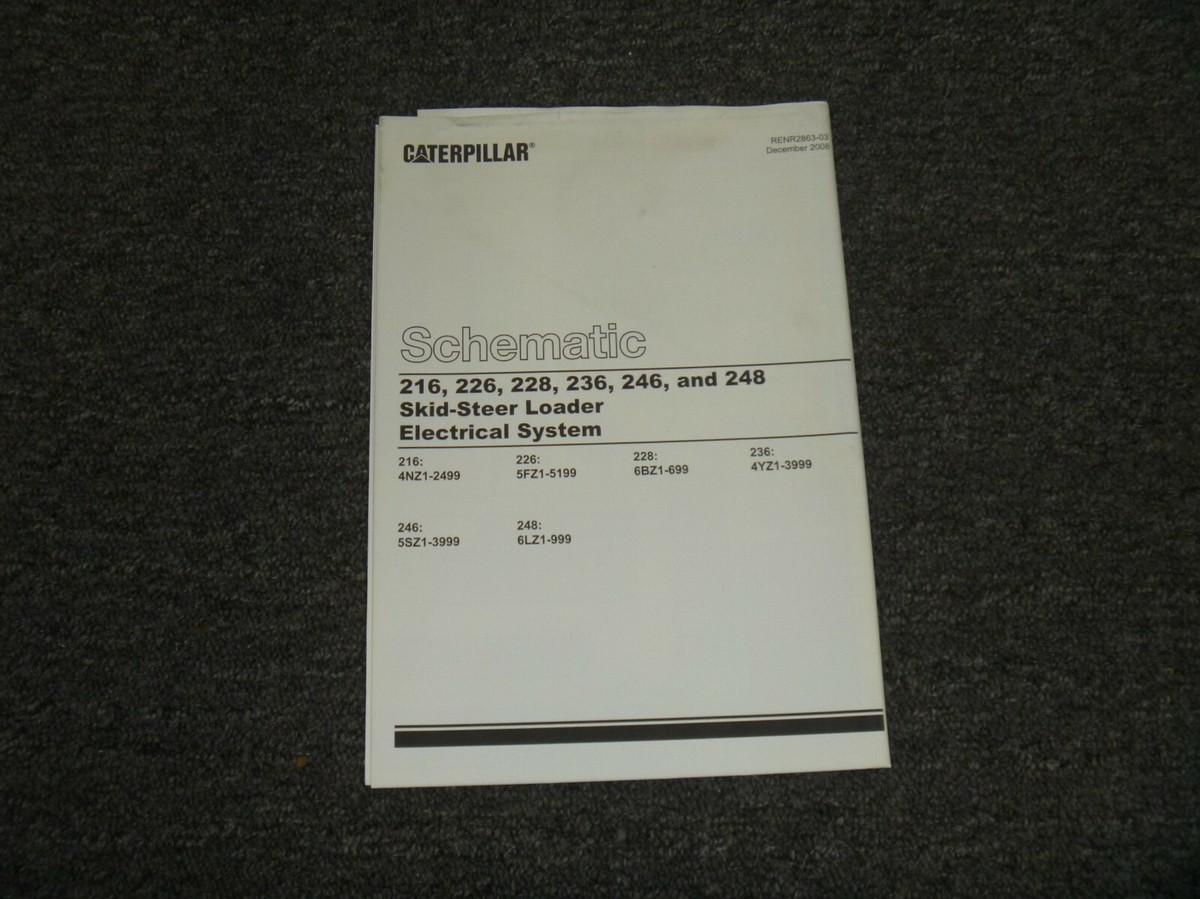 Caterpillar 246 Skid Steer Loader Elec Wiring Diagram Schematic