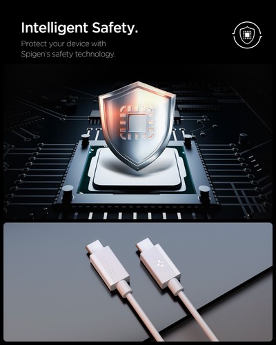 For iPhone Universal SPIGEN USB C to USB C 60W 1M 2M Premium PVC Charging Cable - Picture 23 of 26