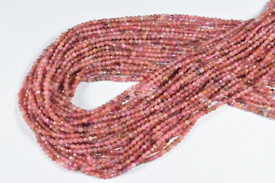 Natürlicher Rosa Turmalin Facettiert Rund 2-3 MM A+ Schmuckherstellung Edelst...
