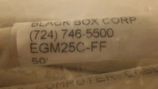 BLACK BOX EXTENDED DISTANCE/QUIET THUMBSCREW 50' CABLE EGM25C-FF *NEW/SEALED*