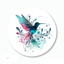 Fancy Filigree Hummingbird Scrapbook Stickers Envelope Seals Party Favors