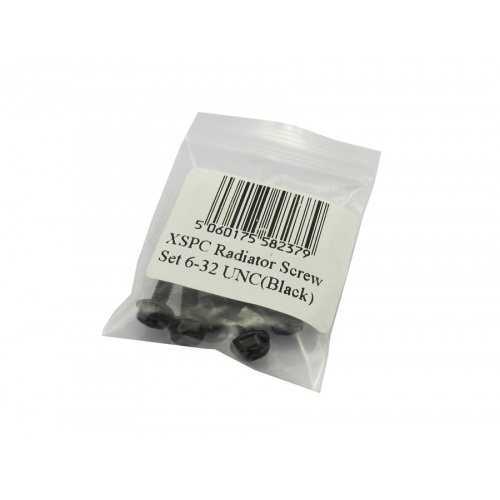 Juego de tornillos de radiador XSPC 6-32 UNC (negro) Juego de tornillos de radiador XSPC 6-32 UNC (negro)