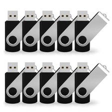 10 Pack 2GB Swivel USB 2.0 Pen Flash Drive Memory Stick Rotating Thumb Drive