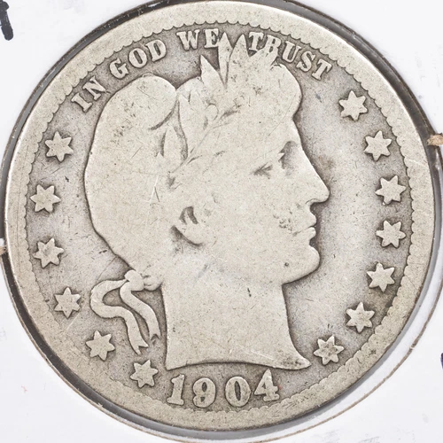 1904-O Good (G) Barber Silver Quarter New Orleans Mint 3