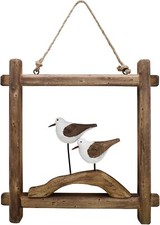 Wooden Seabird Wall Decor Hanging Nautical Decorations Solid Wood Seagull Wall D