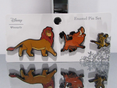 Disney Loungefly Lion King Simba Timon Pumbaa Pin Set RARE