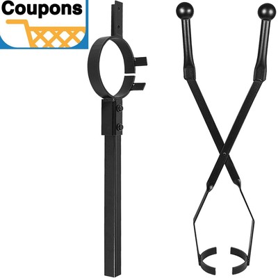 2PC Crucible Tongs Graphite Crucible Lifting and Melting Metal Pouring Tongs set