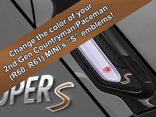 D138 Scuttle and Emblem S Decal Replacements for MINI Countryman Paceman R60 R61 - Bild 17 von 27