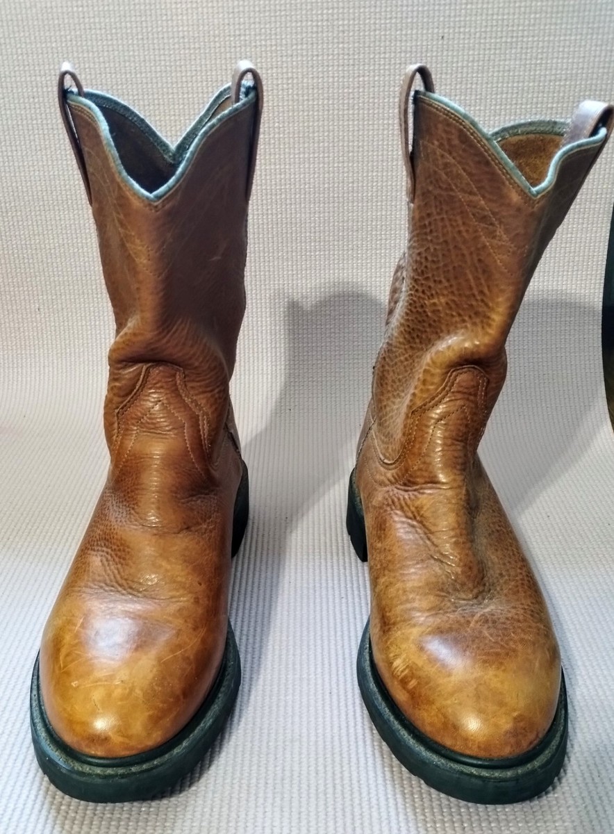 ARIAT SIERRA Brown Leather Round Toe Waterproof Pull On WORK 