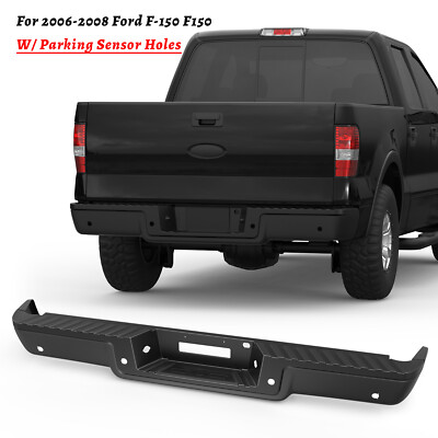 #ad #ad Black Rear Step Bumper Assembly For 2006 2008 Ford F 150 w Parking Sensor Holes $135.80
