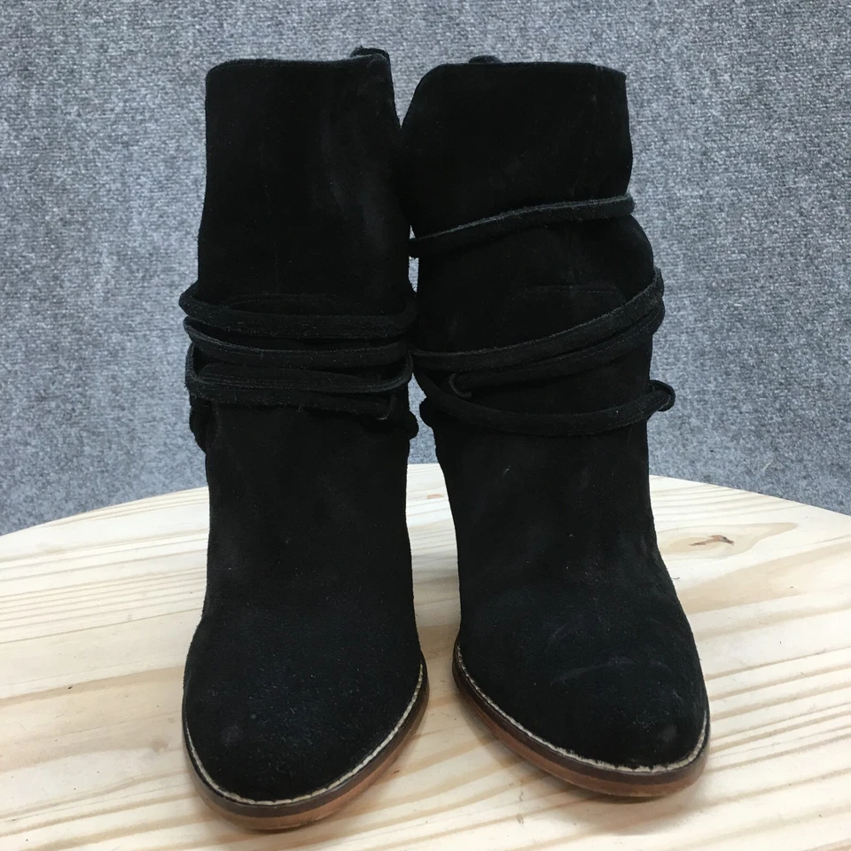 Botas Aldo para mujer 7,5 M botines tacones altos cuero negro punta redonda Foto 4 de 4