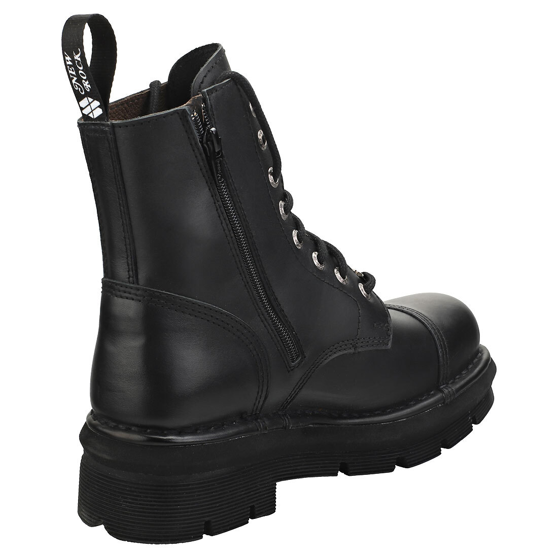 New Rock Military Stylish Boots Unisex Black Stivali Classico 36