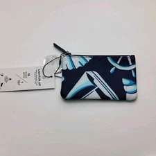 Vera Bradley Zip ID Case Shore Enough Turtle Sailboat Keychain 